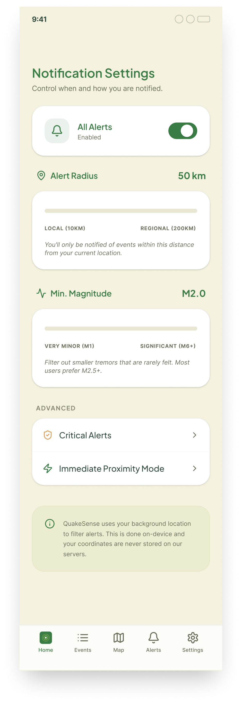 QuakeSense screenshot