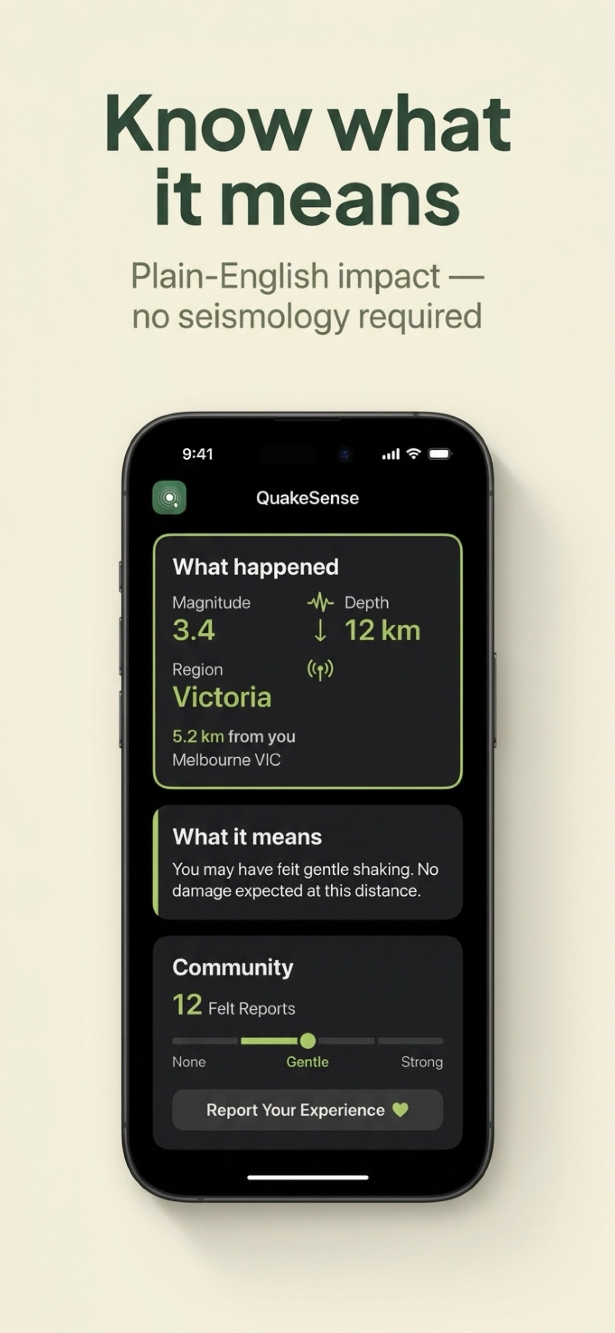 QuakeSense screenshot