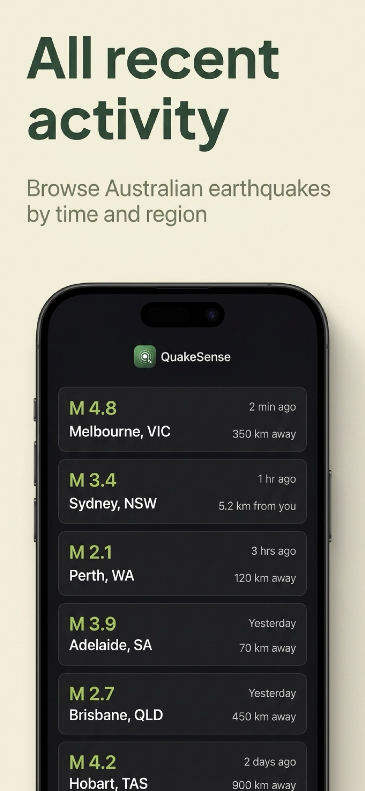 QuakeSense screenshot